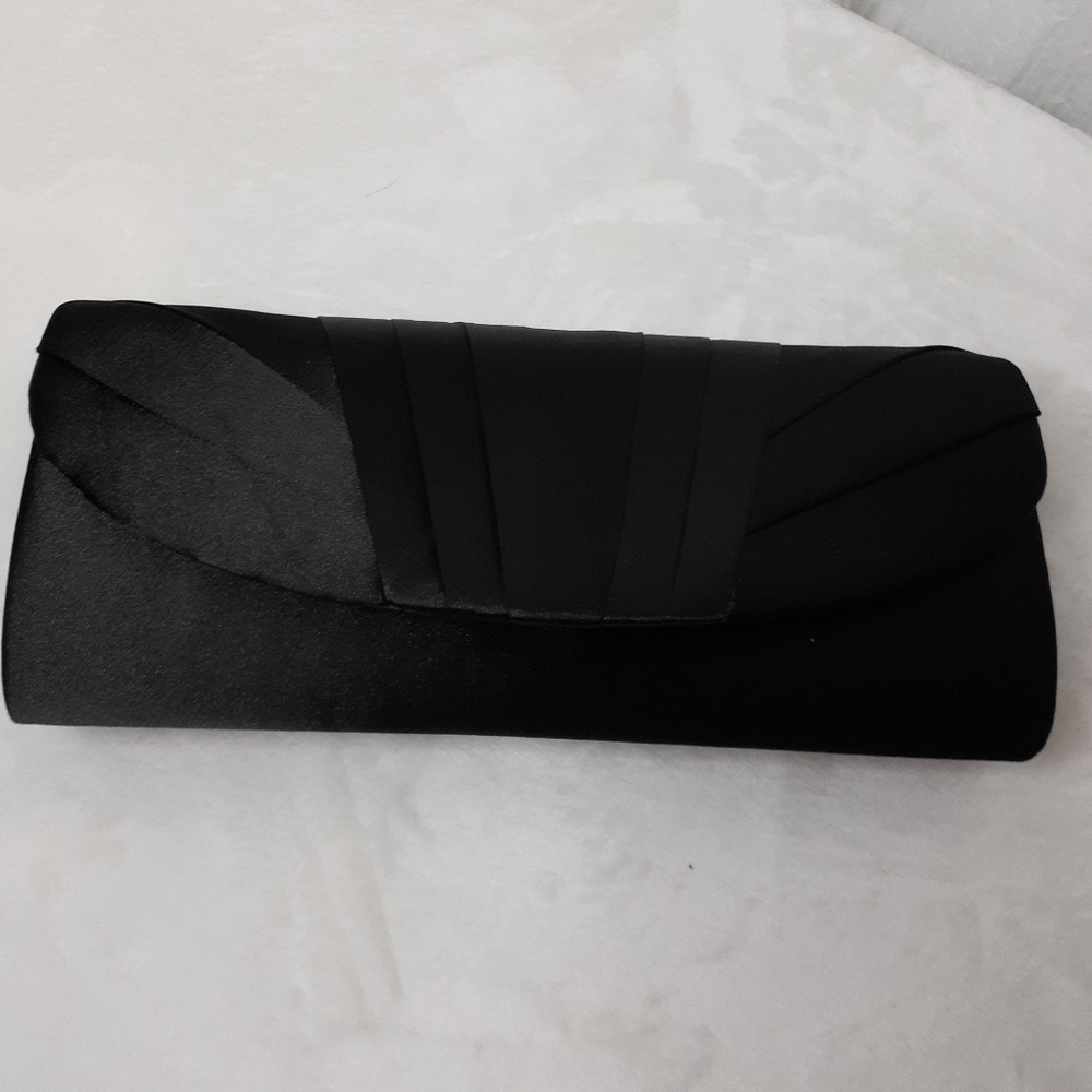 Jessica McClintock Black Satin‎ Evening Bag - Picture 4 of 6